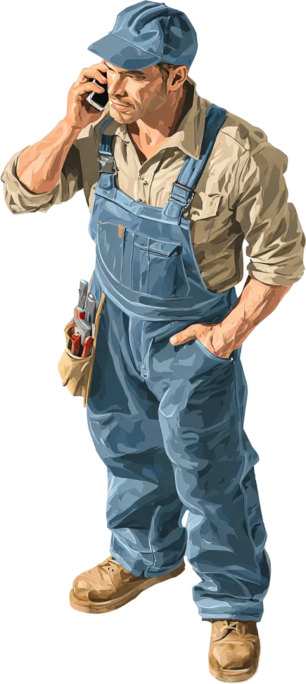 Handwerker nimmt kontakt auf