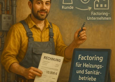Sofort flüssig trotz langer Zahlungsziele: Wie Factoring Heizungs- und Sanitärbetrieben den Rücken freihält