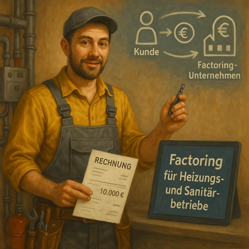 Sofort flüssig trotz langer Zahlungsziele: Wie Factoring Heizungs- und Sanitärbetrieben den Rücken freihält